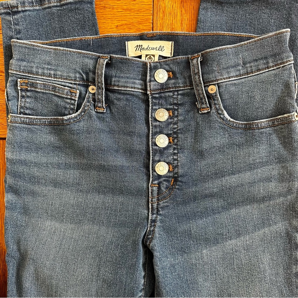 NWOT Madewell Button-front Mid-rise Skinny Jean - Picture 6 of 13
